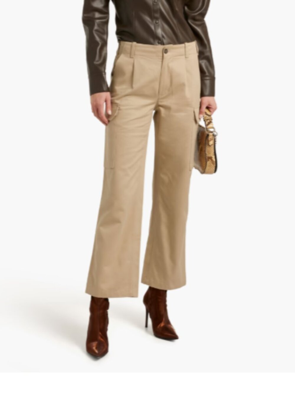 Nili Lotan Yannic Cotton Twill Cargo Pants Size 4